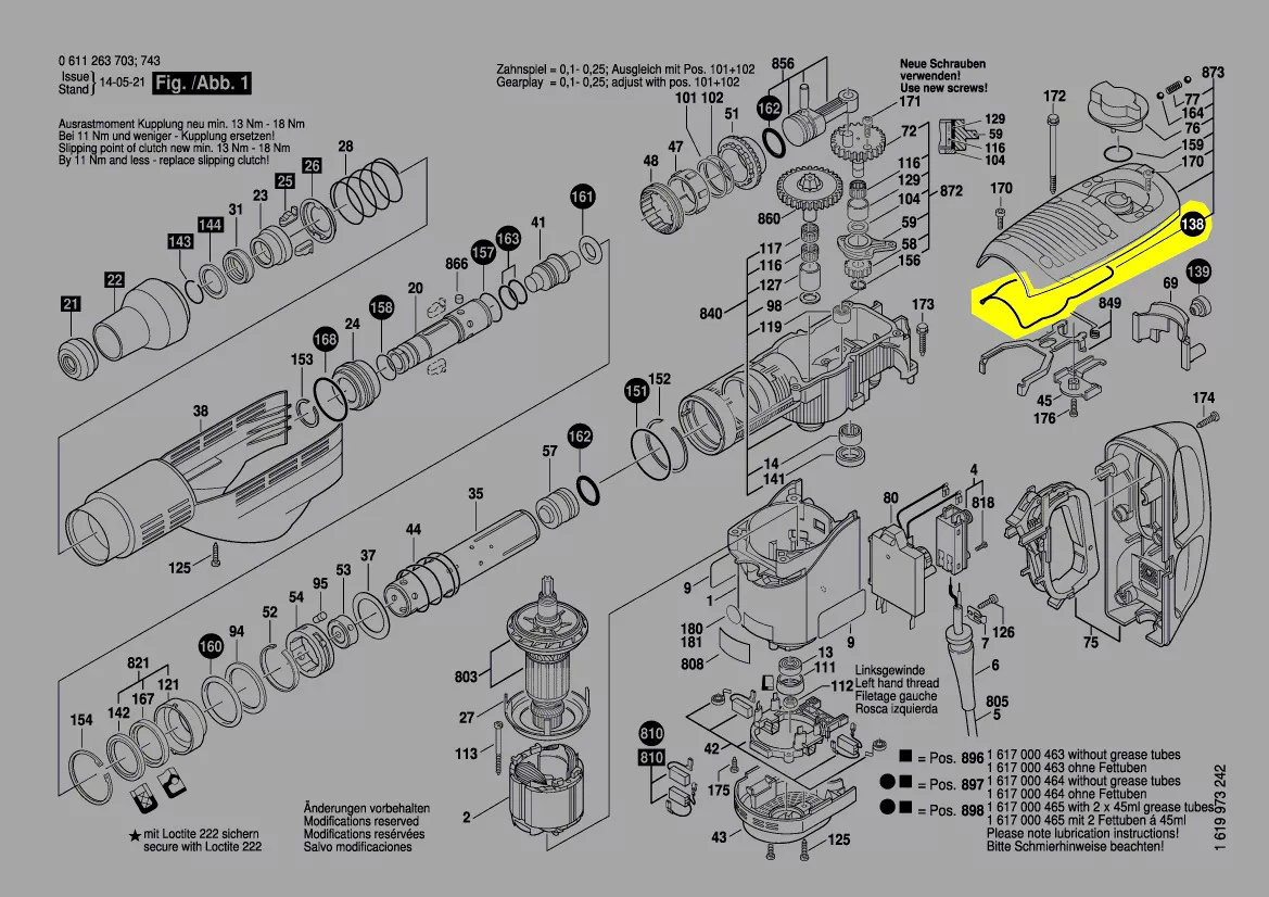 Joint carter réf. 1 611 015 047 Bosch